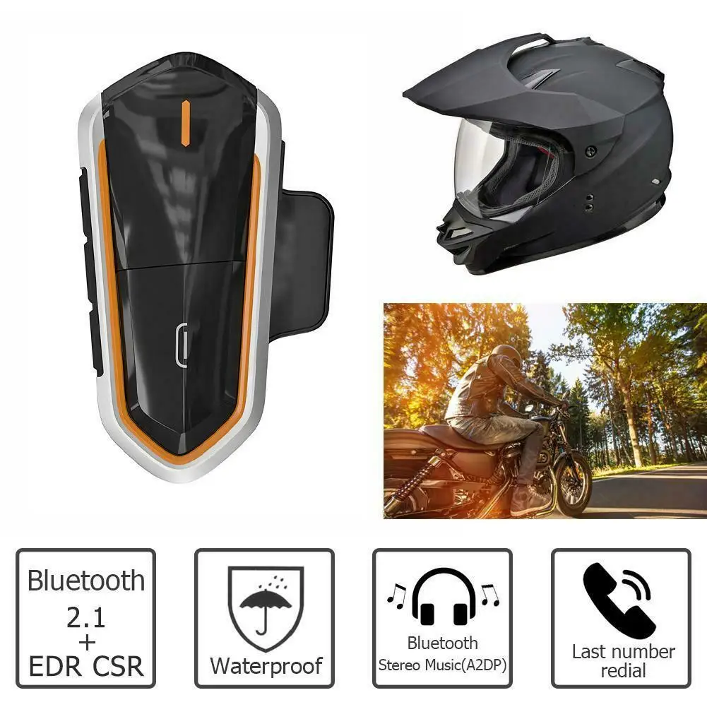 

Studyset QTBE6 Bluetooth Motorcycle Helmet Intercom Headset Interphone FM Walkie-talkie Safe riding hands-free helmet headset