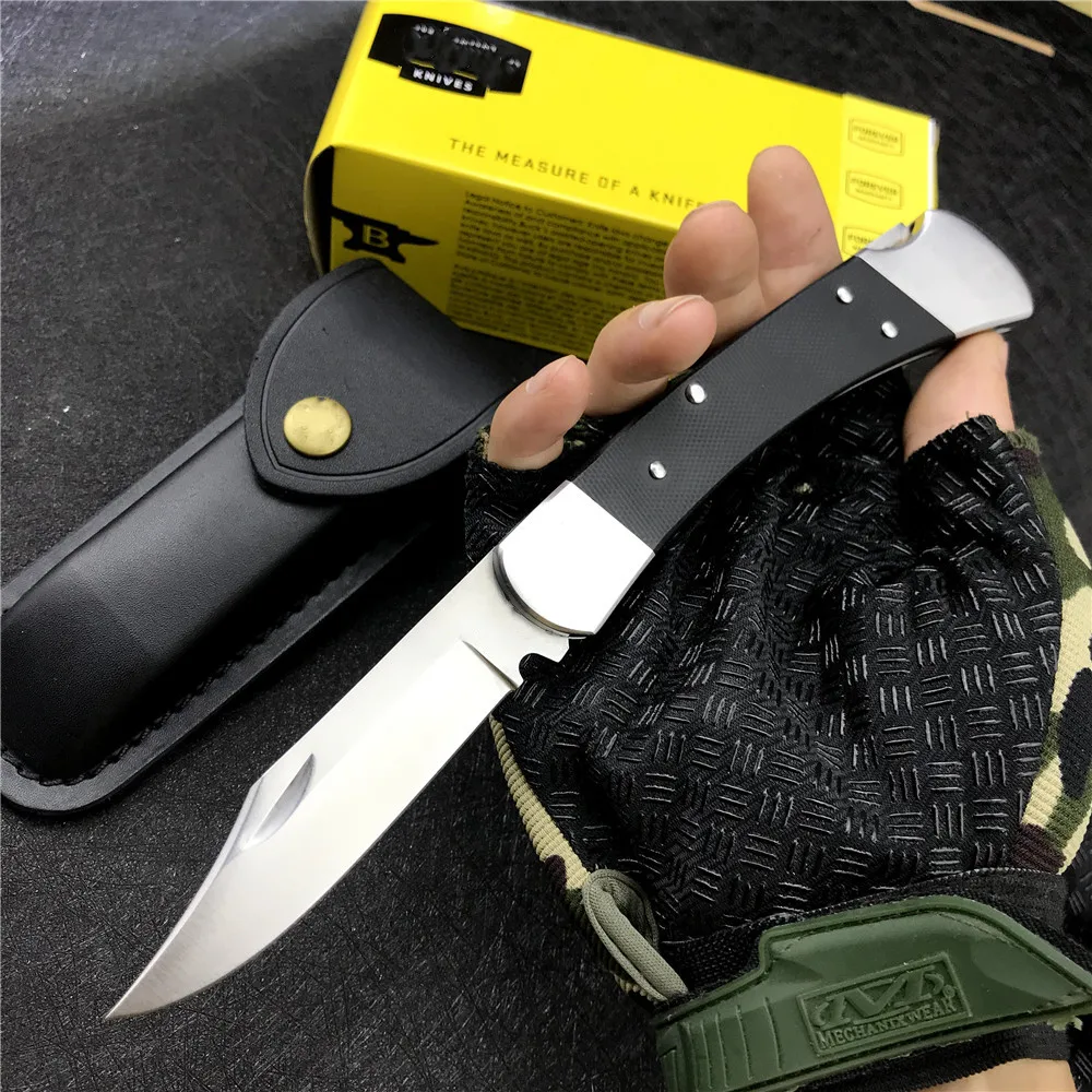 

High Quality S30V Stainless Steel Satin Blade Folding Knife G10 Black Handle Outdoor Hunting Mirror Light Tactical EDC Knife