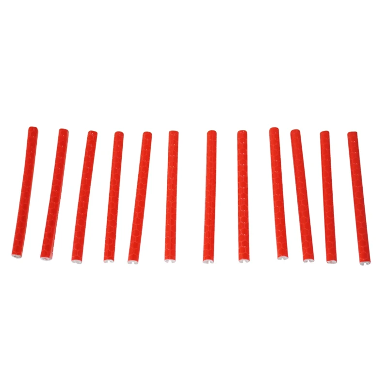 

12pcs Bike Riding Bicycle Wheel Spoke Reflector Reflective Mount Warning Light(Orange)