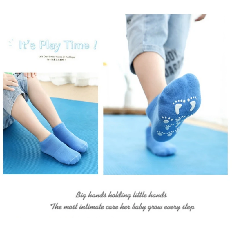Милые детские носки с надписями дышащие нескользящие носки-тапочки носки для мальчиков и девочек домашние детские носки хлопковые короткие носки ярких цветов