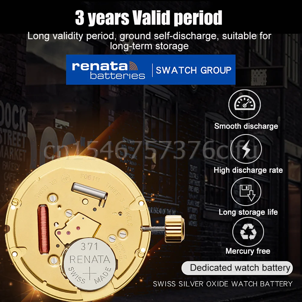 2PCS 100% Original Renata 371 SR920SW AG6 LR920 LR69 920 1.55V Silver Oxide Watch Battery Toys Remote Control Button Coin Cell canon battery