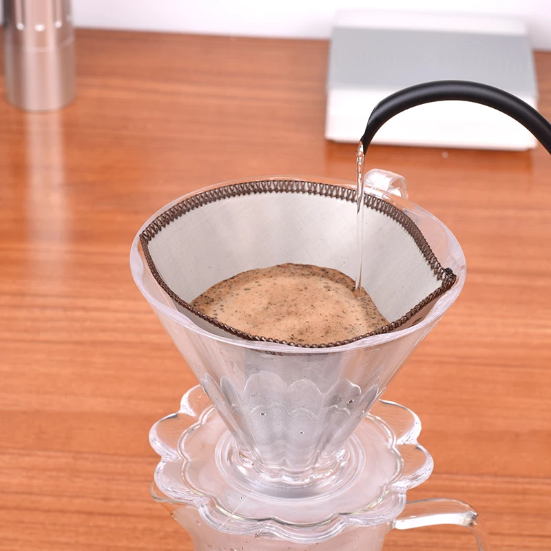 

portable coffee filters pour over coffee sus304 stainless steel coffee filter paper recyclable filter reusable