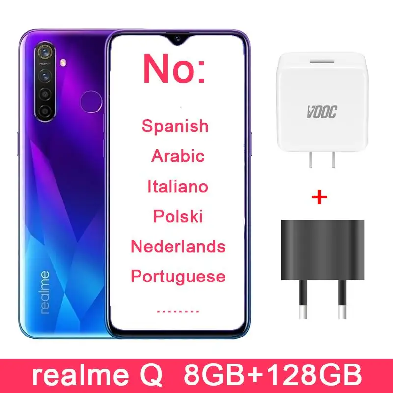 Q 8G 128G Blue Realme Q 4GB 64GB 6,3 ''мобильный телефон realme 5 pro 128GB Snapdragon 712 AIE 48MP Quad camera мобильный телефон 20W быстрое зарядное устройство - Цвет: Q 8G 128G Blue