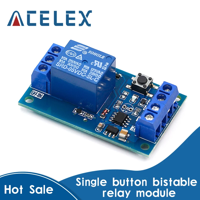 DIY 10pcs DC 5V Individual Bond Button Bistable Relay Module Limited Car Start and Stop Self-Locking Switch One Key Durable DIY 10pcs DC 5V Individual Bond Button Bistable Relay Module Limited Car Start and Stop Self-Locking Switch One Key Durable