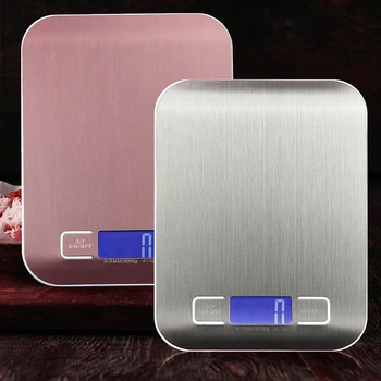 

1PC Mini Electronic Weighing Digital LCD Stainless Steel Kitchen Scale Anti-fingerprint Touch Ultra-thin Display Weighing Tool
