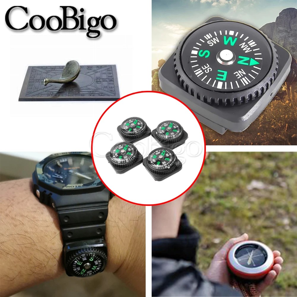 Mini Compass Portable North Navigation Button for Paracord Bracelet Bag Strap Watch Accessories Survival Outdoor Hiking Kit 1pc waterproof compass mini compass navigation compass portable compass survival compass