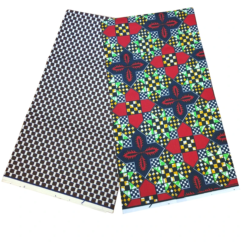 Африканский настоящий воск Tissu Africain, печатная полиэфирная ткань, ткань для галстука-краски, сделай сам, африканская ткань для воска, Анкара, 2+ 2 ярда - Цвет: as picture