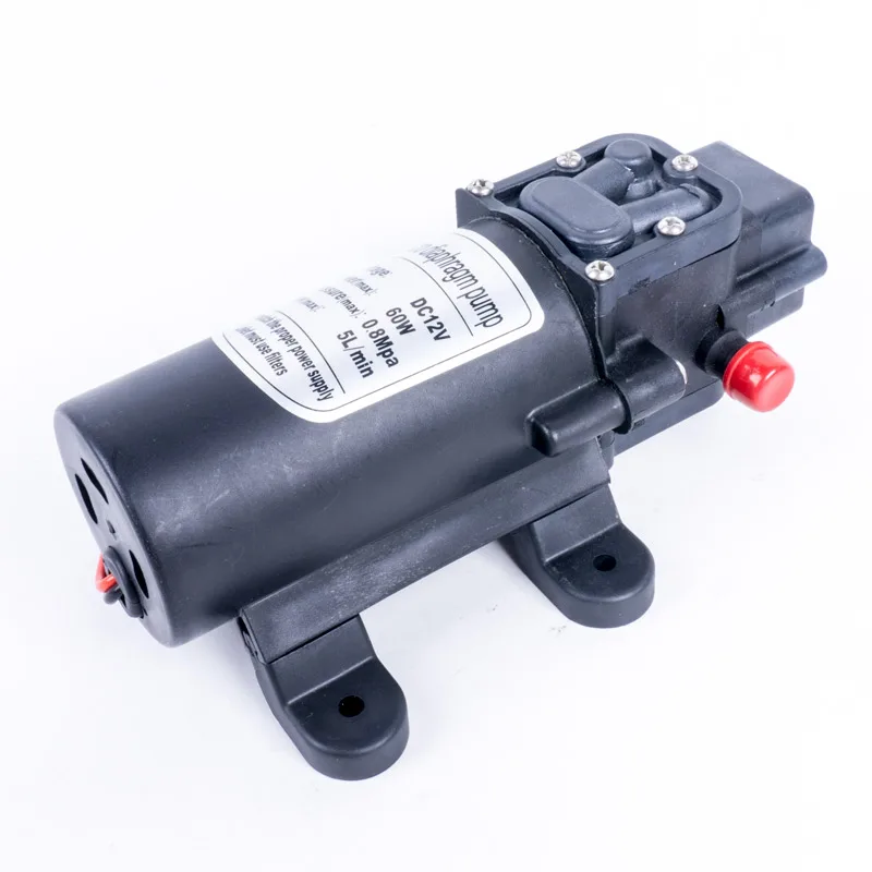 

DC 12V 130PSI 5L/Min Water Pump Return Value Type Water High Pressure Diaphragm Self Priming Pump 60W New
