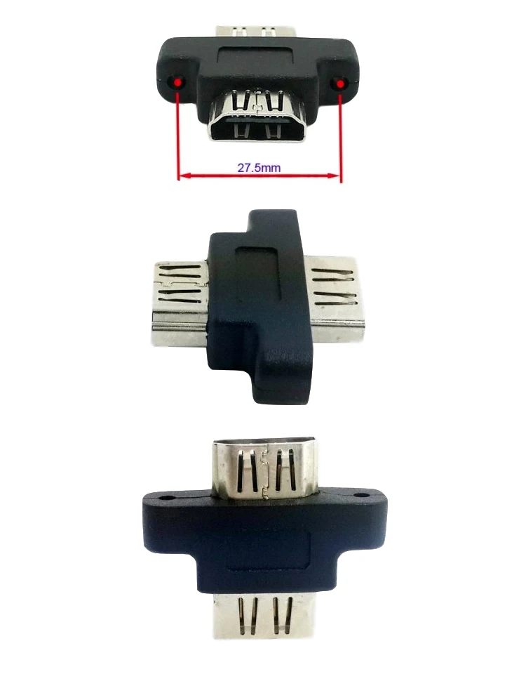 2 шт HDMI Женский к HDMI 1,4 Женский адаптер для монтажа на панель муфта разветвитель, преобразователь для 1080P