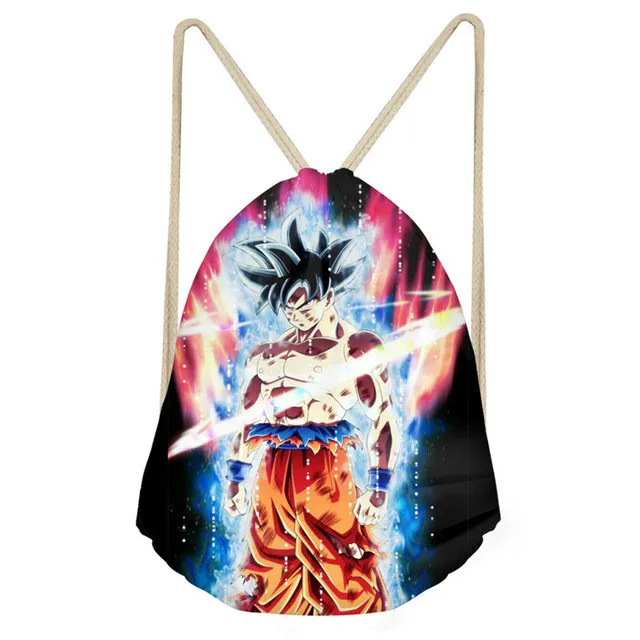 ELVISWORDS сумка для путешествий с принтом Dragon Ball, пляжная сумка с логотипом, женская сумка для покупок, Saiyan, детская школьная сумка - Цвет: H8853Z3