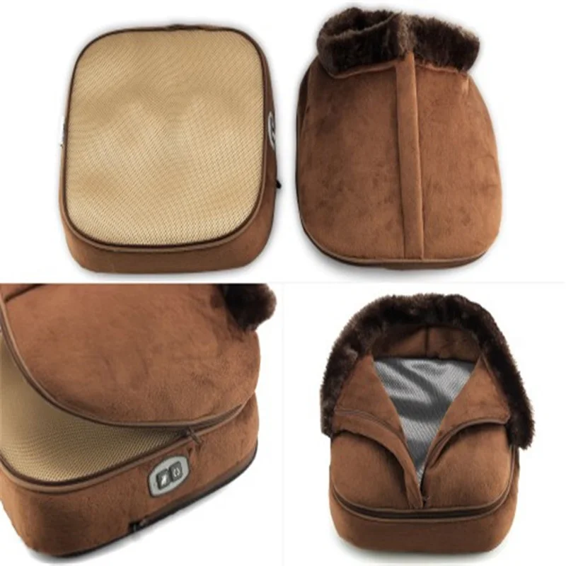 Electric Heated Foot Warmer Cosy Unisex Velvet Feet Heated Foot Warmer Massager Big Slipper Foot Heat Warm Massage Shoes