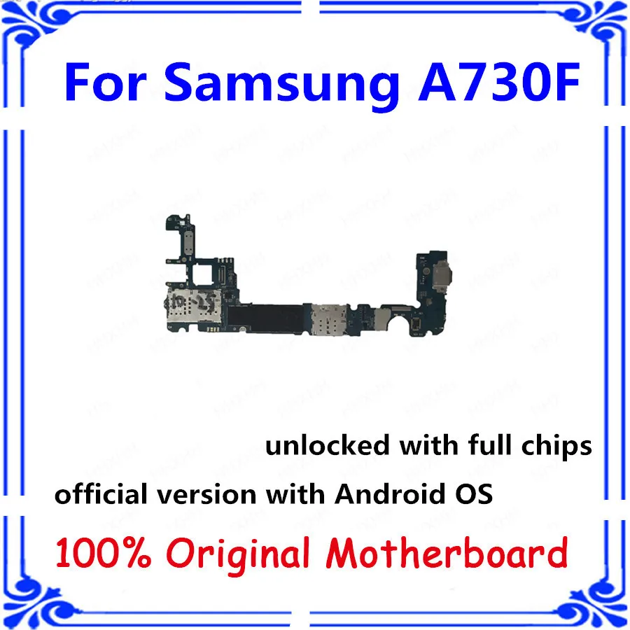 MB A730F разблокирована для Samsung Galaxy A7 материнская плата оригинальная карта/панель