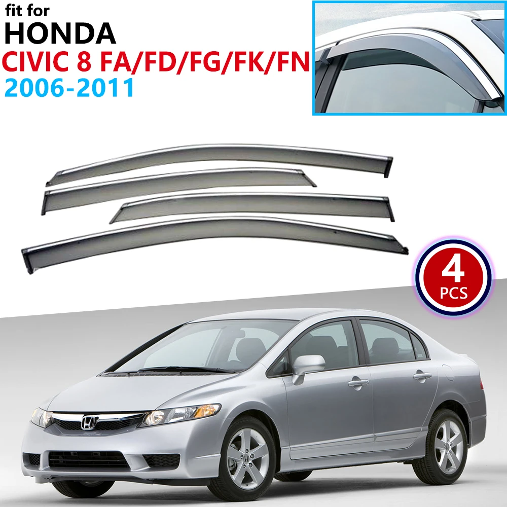 Для Honda Civic 8 FA FD FG FK FN Acura CSX 2006 ~ 2011 оконный козырек вентиляционные навесы защита от