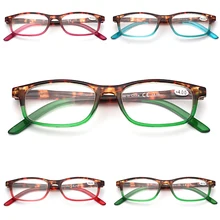 

Boncamor 4 Pack Elegant Lady Plastic Frame Reading Glasses Spring Hinge HD Reader Eyeglasses Diopter +0.5+1.0+2.0+3.0+4.0+5.0