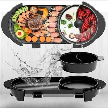 

Rinse split mandarin duck round pot rinse grilled whole barbecue electric hot pot does not stick to pot cookware set