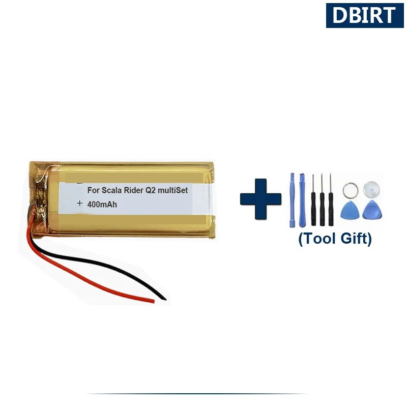 Batteria Regalo 400Mah 2 Fili Batteria Per Accumulatore Casco Scala Rider Q2 E Multiset Akku