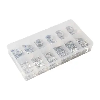 

800pcs M1.6 M2 M2.5 M3 M4 M5 M6 M8 M10 M12 M14 M16 GB97 304 Stainless Steel Flat Washer Plain Washer Flat gasket