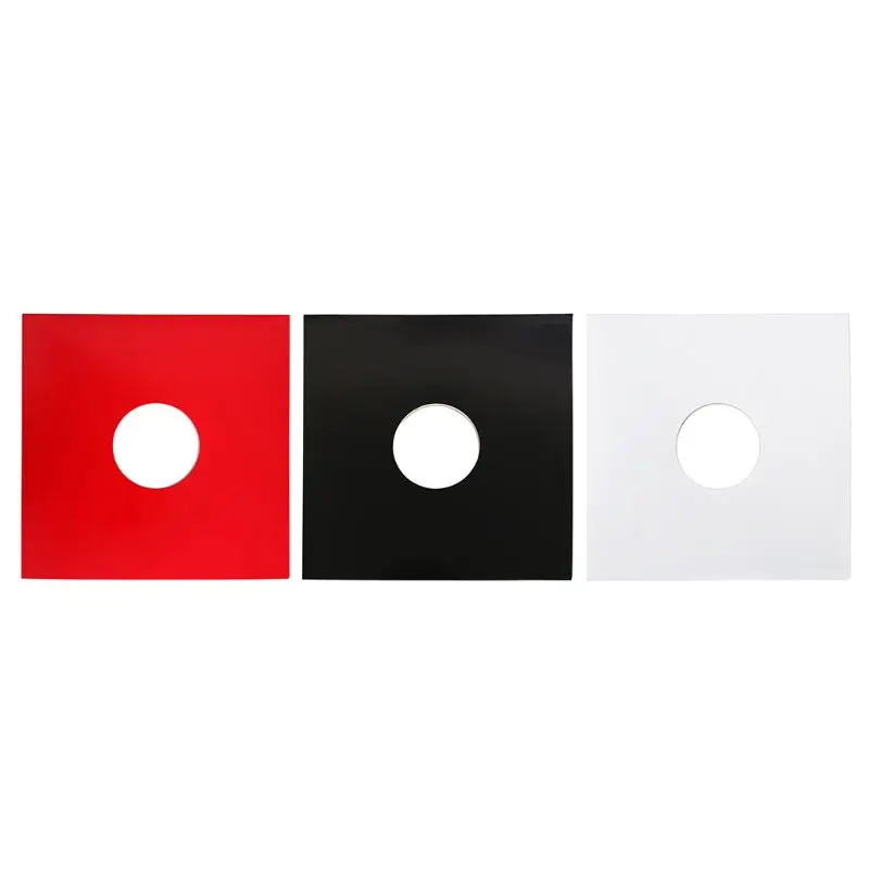 

10PCS 10PCS Anti-static Hard Shell Paper Inner Sleeves Polylined Protectors with Hole for 7/10/12 Inches LP Vinyl Record Album