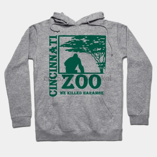 Cincinnati Zoo с логотипом killed Harambe женская уличная одежда мужские толстовки свитшоты |