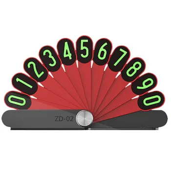 

Peacock opening Phone Number Card Plate Car Luminous Temporary Parking Card for Car Stop Parking Sign Notice