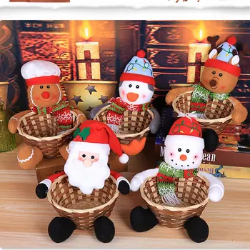 

Cute Christmas Decoration Candy Basket Desktop Decoration Children Candy Basket