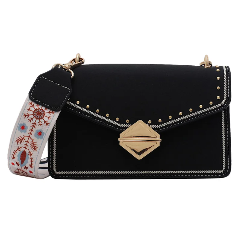 

Autumn and Winter Bag Female 2019 New Wave Wild Messenger Bag Scrub Simple Fashion Small Square Bag Women Handbag luis vuiton