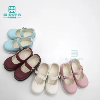 

6cm*3cm 1/4 BJD girl doll shoes MSD GEM XAGA doll Synthetic Leather pu high-heeled shoes Shoes black white brown red