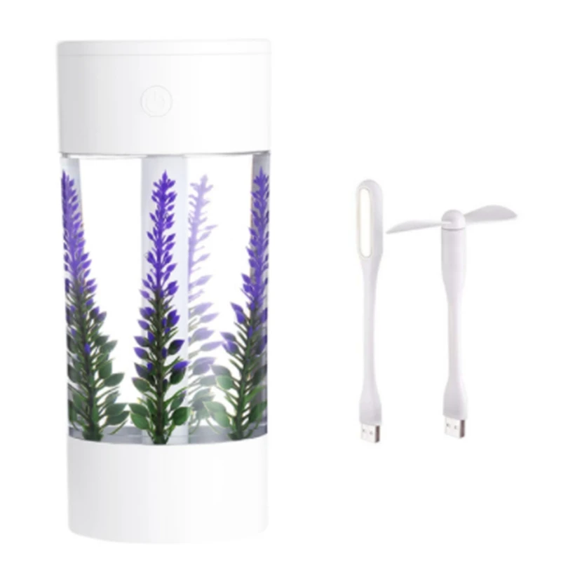 

Hot 360Ml Air Humidifier Lavender Landscape Usb Mini Car Humidifier Portable Aromatic Oil Diffuser 7 Color Change Lamp USB Humid