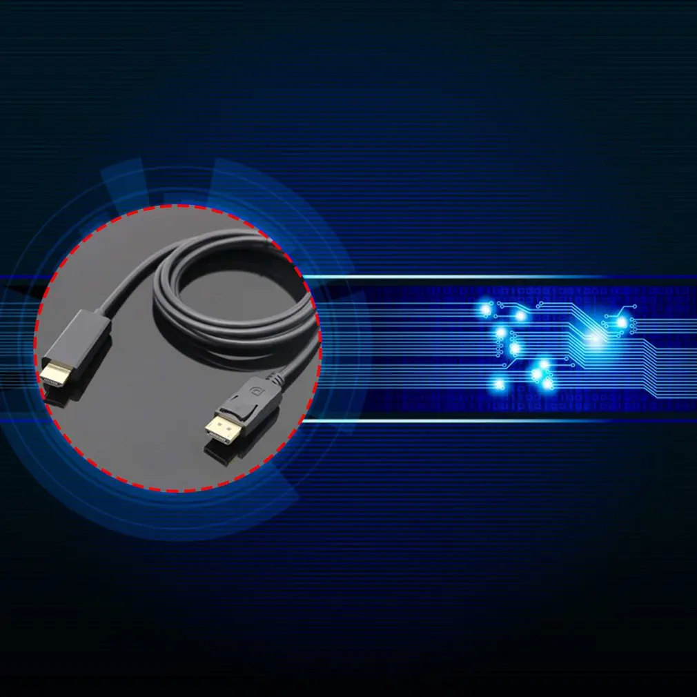 Сверхдлинный Кабель адаптер DP кабель переходник типа Папа HDMI 1 8 м конвертер для