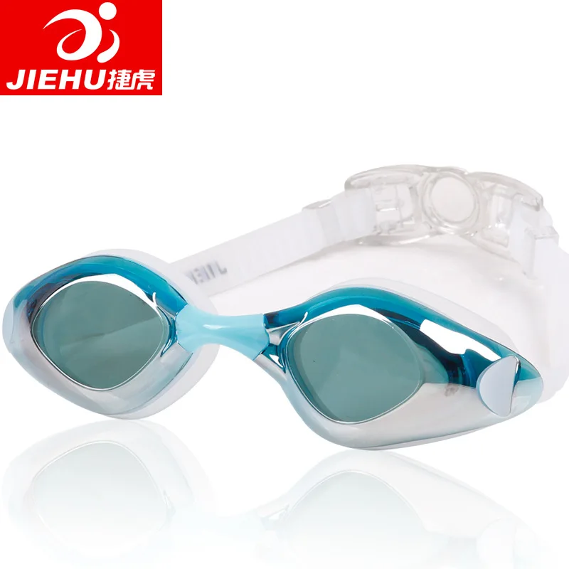 

Jie hu Electroplated Swimming Goggles 8508 after the buckle shi Anti-fog Racing-Shape Goggles Comfortable Men And Women High-def
