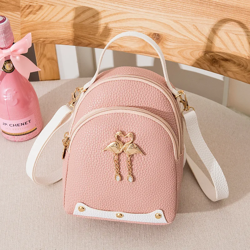 pink Новинка года. Модные маленькие сумки с лебедем. Повседневная маленькая сумка на плечо. Маленькая сумка через плечо - Цвет: pink