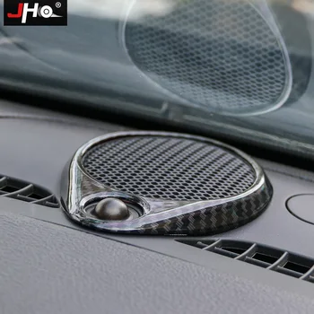 

JHO ABS Carbon Grain Car Dashboard Speaker Ring Overlay Cover Trim For 2014-2019 Jeep Grand Cherokee 2017 2016 15 WK2 2018 2020