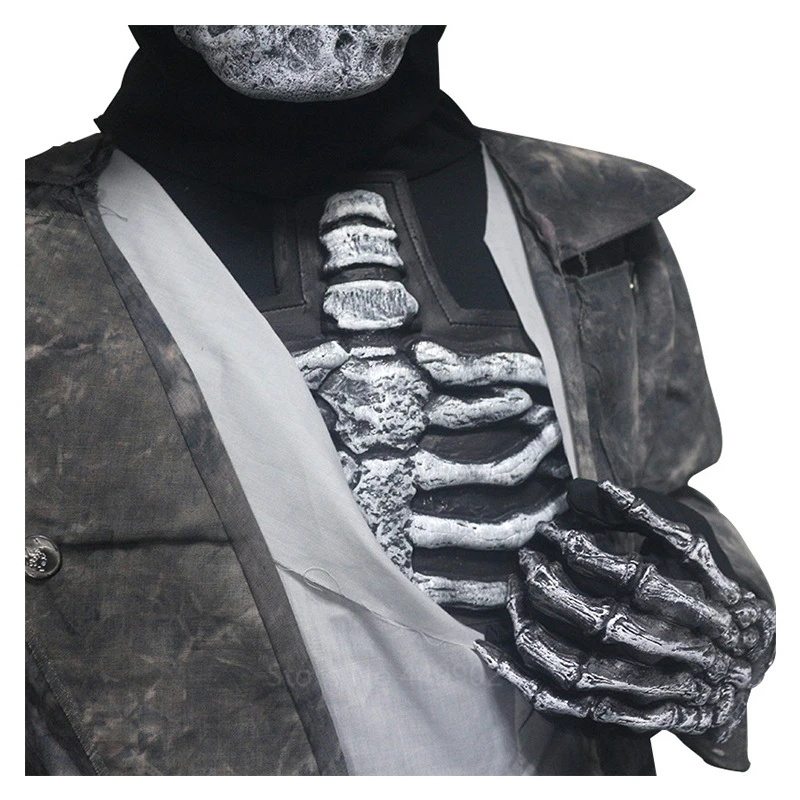 Outfit Halloween Costumes for Men Scary Horror Clothes Sets Carnival Party Skeleton Skull Zombie Cosplay Costume Mask Cosplay