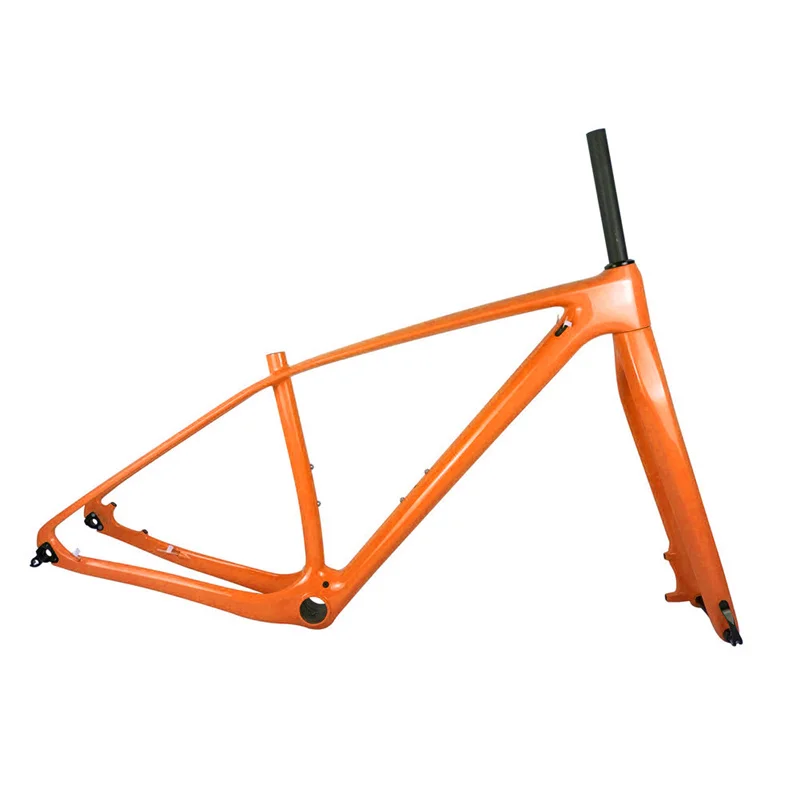 Orange Spcycle T1000 карбоновая рама и вилка для горного велосипеда 27,5 er 29ER карбоновые рамы с 15*100 мм через ось вилки PF30 гарнитура - Цвет: Orange