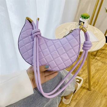 

Shangxin small bag women's bag 2020 new trendy summer texture rhombic crossbody bag popular wild wide band underarm bag