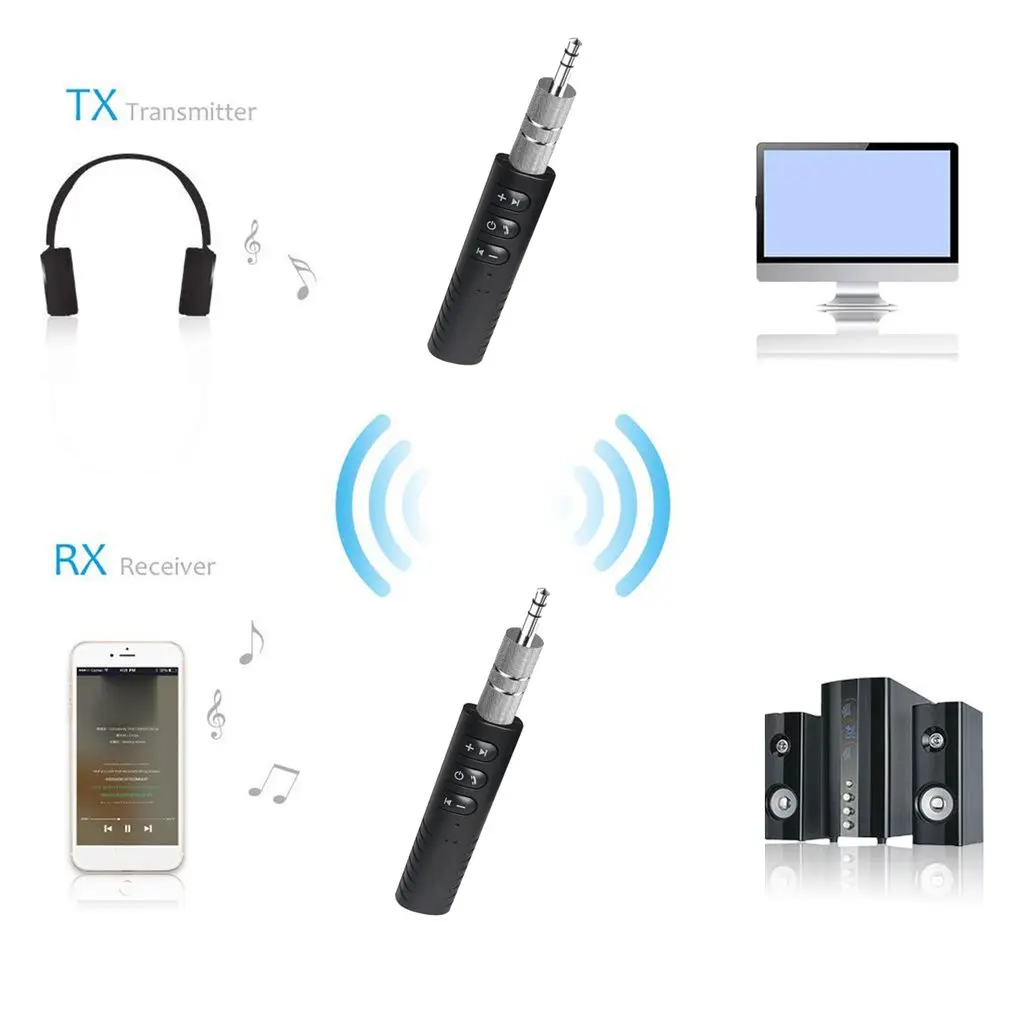 

Mini 3.5mm Jack Bluetooth Car Kit Handsfree Music Audio Receiver Adapter Auto Bluetooth AUX for Speaker Headphone Car AUX