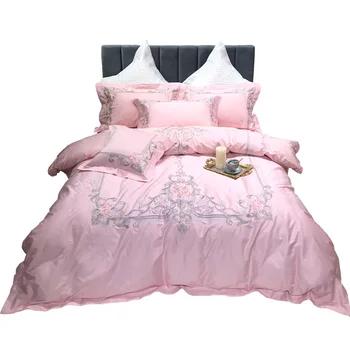 

New style European-style western style 80 long-staple cotton Royal style 4-piece bedding set embroidered atmospheric bedding