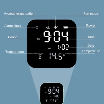 

HOT Digital Alarm Clock Desktop USB Rechargeable Mini Aromatherapy Clock with Temperature Calendar Display TI99