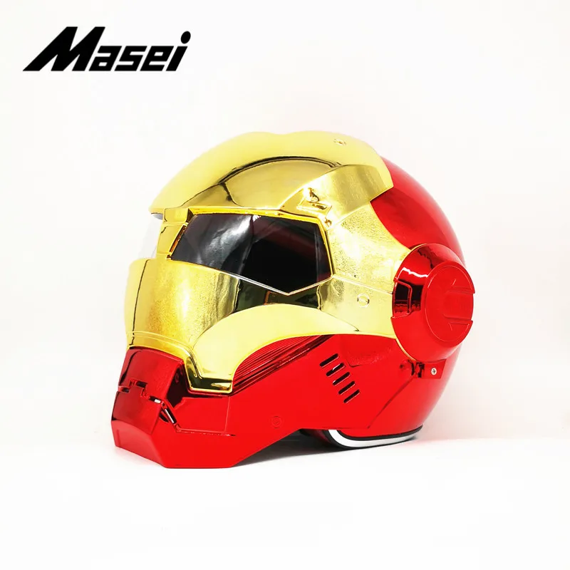 Masei шлем Железного человека moto rcycle шлем половина шлем с открытым лицом шлем-каска moto cross дополнительная наклейка для автомобиля casco moto покрытие