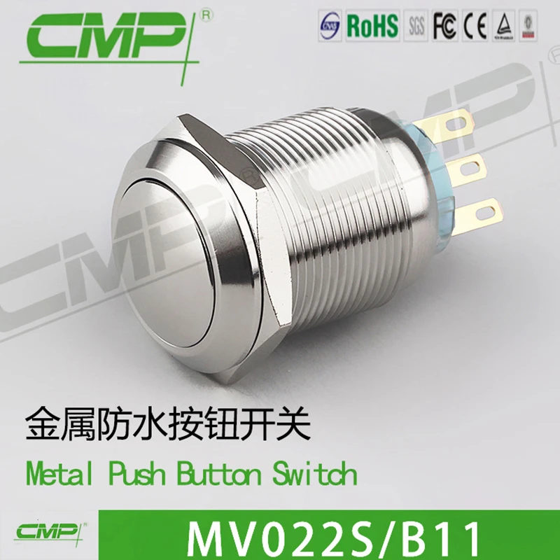 22mm Metal Momentary/Latching Push Button Switch 1NO/1NC Or 2NO/2NC NO