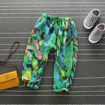 

New Fashion Baby Girls Boys Sunflower Floral Pants Print Graffiti Toddlers Kids Leggings Trousers Long Pants 1 2 3 4 5 Years