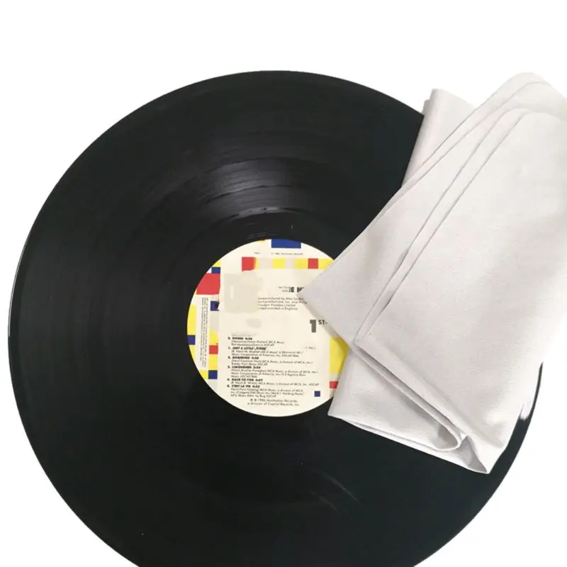 

2PCS 40x40CM Water Absorbent Suede Deerskin Towel Clean Cloth LP Vinyl Records