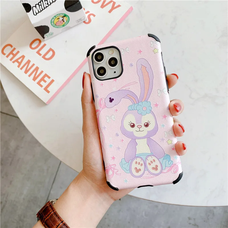 Мягкий силиконовый чехол s с мультяшным кроликом для iphone 11Pro xs max xr милый глянцевый чехол для телефона 11 6 для iphone 6s 7 8plus 7plus 8 6 11 - Цвет: 1