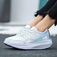 Сезон весна; большие размеры; модная женская спортивная обувь с блестками на толстой подошве; спортивная обувь для ходьбы; тонкие туфли; женские ZZ-260