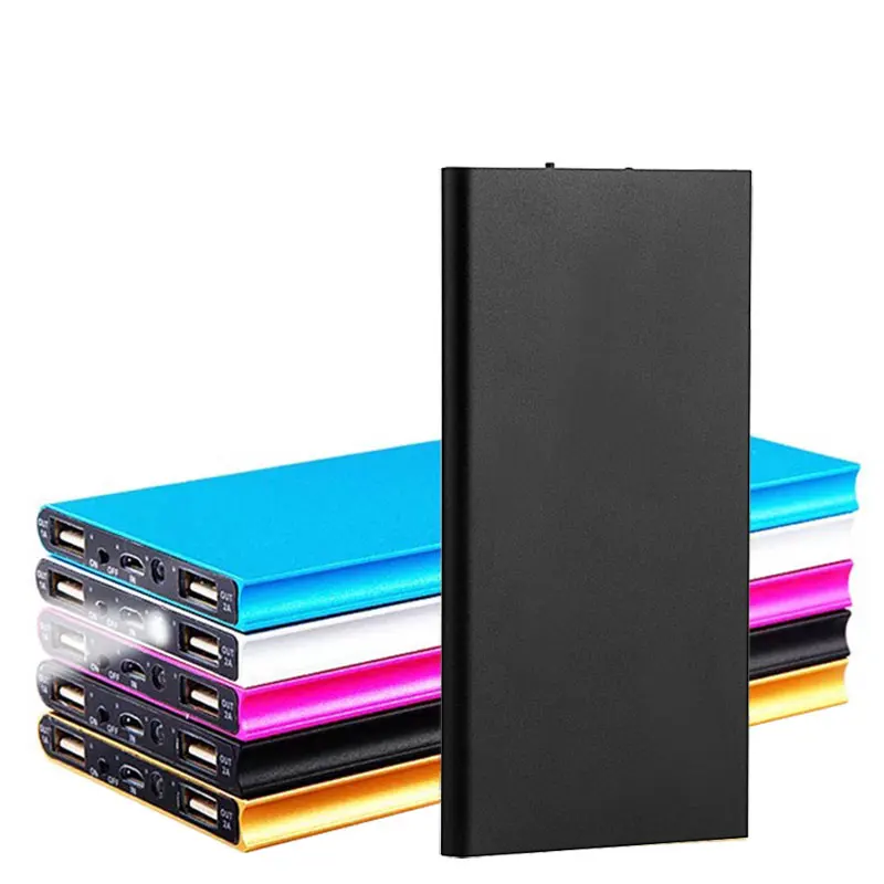 Batterie externe Portable Ultra mince avec lumière LED, 20000mAh, Power