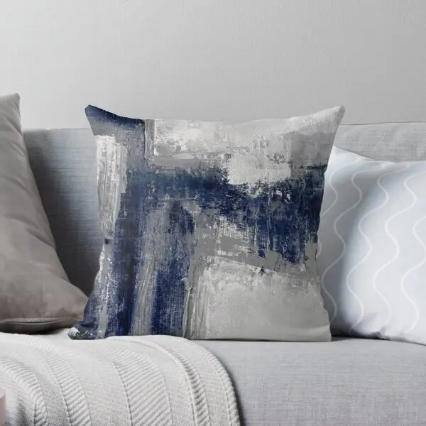 Blue Gray Abstract Printing Throw Pillow Cover Office Bed Sofa Wedding Case Fashion Home Car Soft Bedroom Pillows not include | Дом и сад