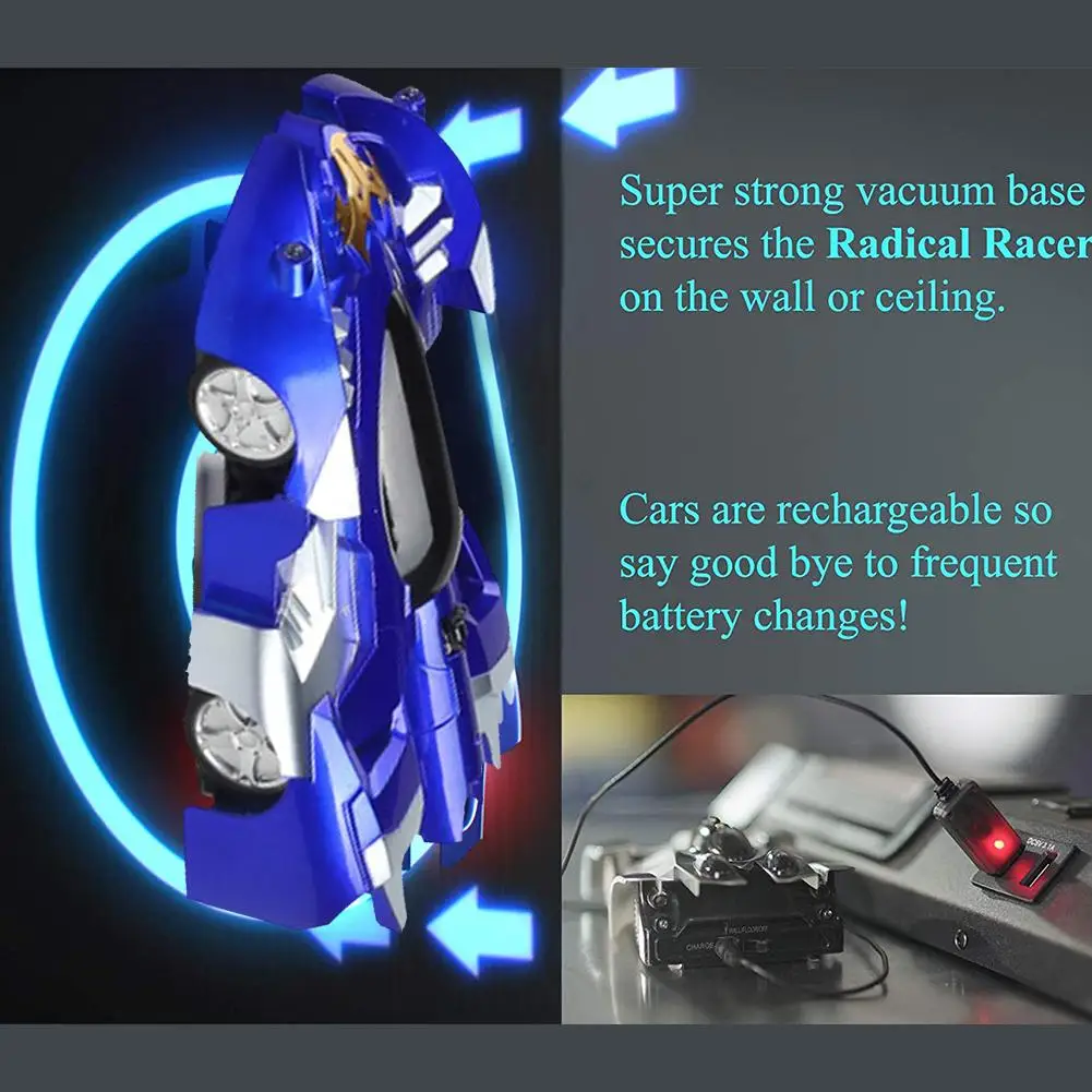 RC автомобиль дистанционного Управление восхождение RC автомобиль с светодиодный свет 360 градусов вращающийся трюк игрушки машины стены RC для мальчиков с машинками, подарок на год