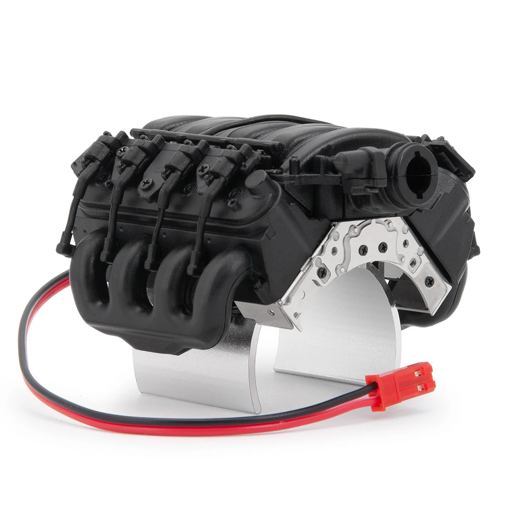 YEAHRUN 1/10 Металлическая Имитация V8 TRX-4 крышка двигателя противоскользящая пластина для D90 D110 TRX-4 1/10 RC Гусеничный