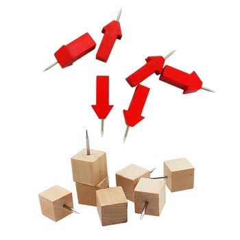 

2 Set Wood Thumbtack Thumbtack Nail Cork Pushpin Photo Wall Studs Cork Board Pins Thumbtack Pushpins Painting Tool,1 Set 50 Pcs