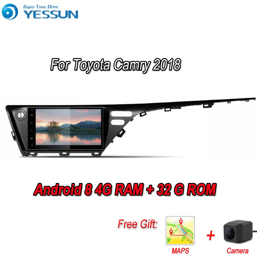 Автомобильный мультимедийный плеер YESSUN Android 8 0 4 Гб ОЗУ для Toyota Camry XV70 2018 GPS